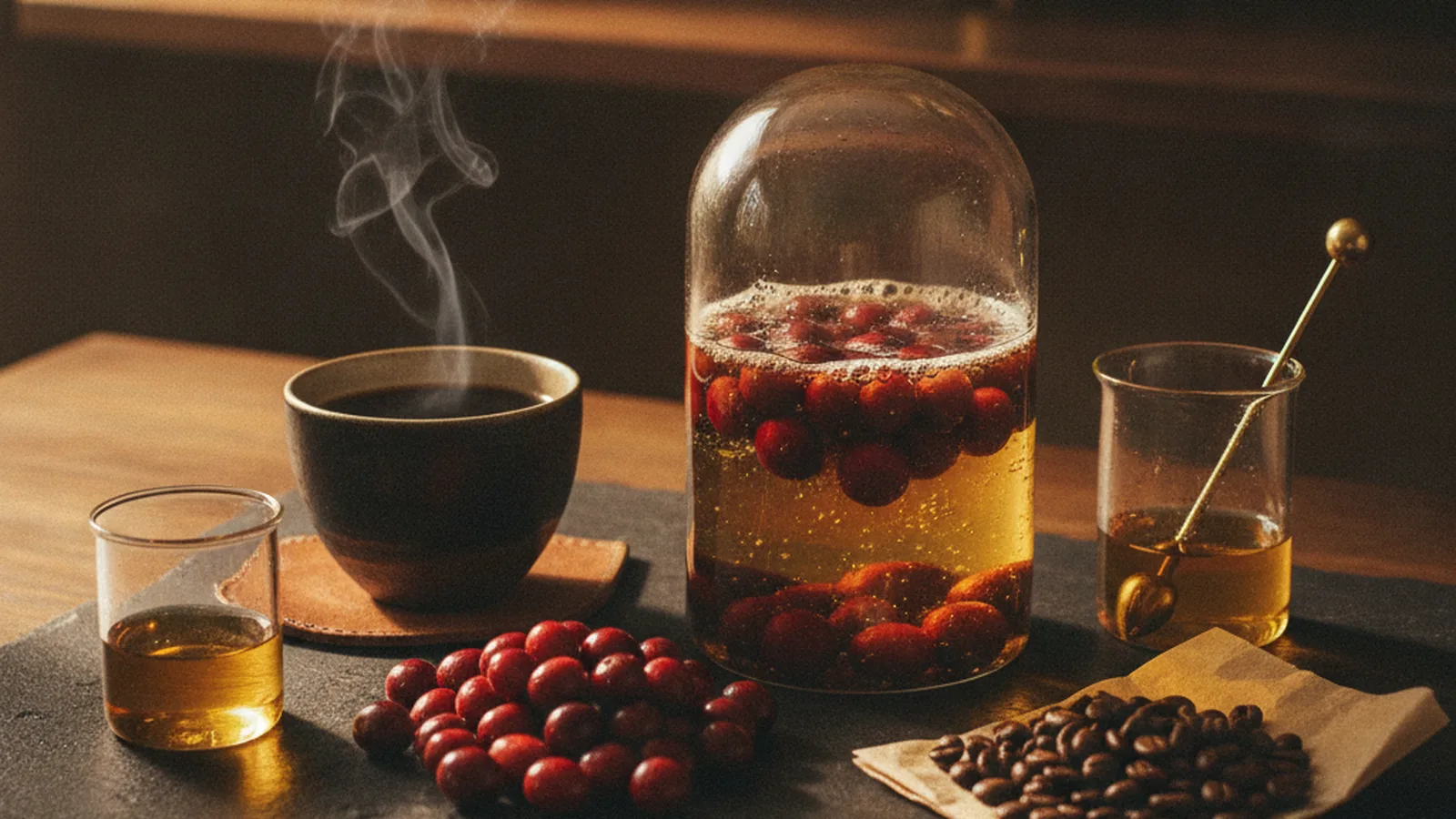 Coffee cherries Carbonic Maceration Coffee Processing processing.