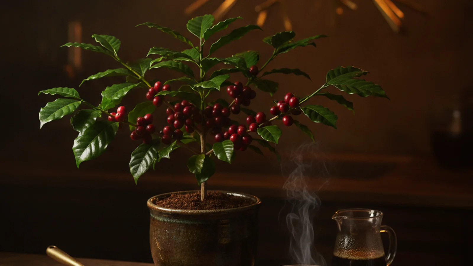 Pacamara Coffee coffee plant cherries.