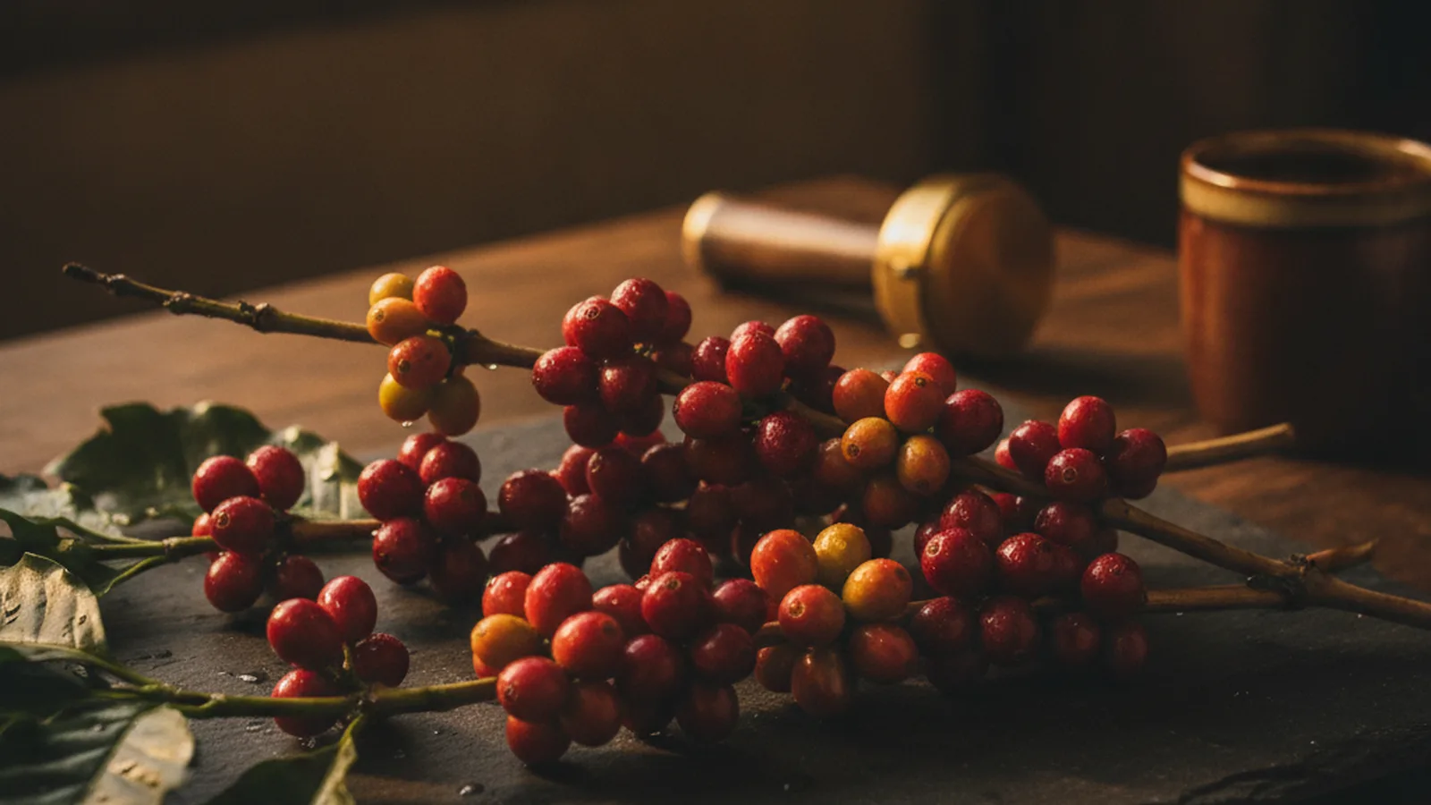 SL28 and SL34 Coffee Varieties coffee plant cherries.