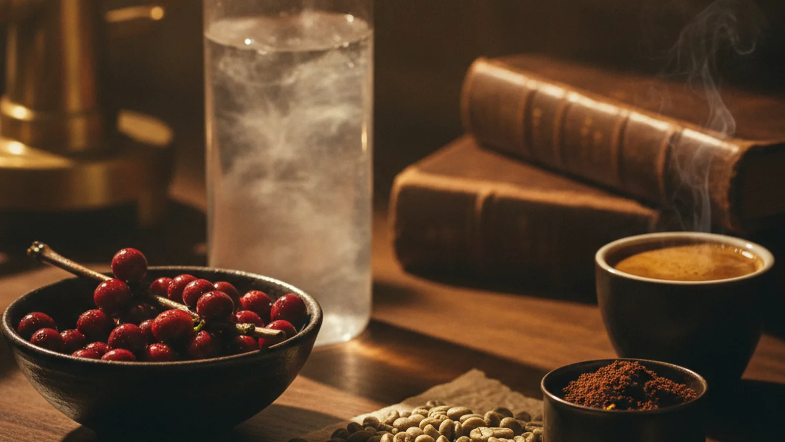Coffee cherries Swiss Water Process Decaf processing.