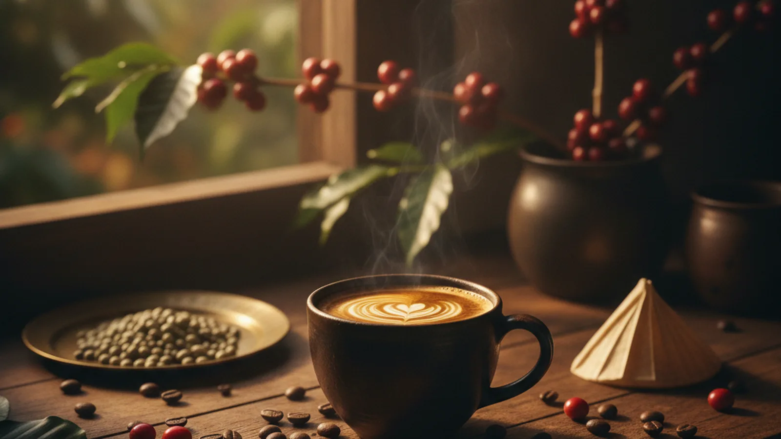 Tanzania Peaberry coffee farm origin.