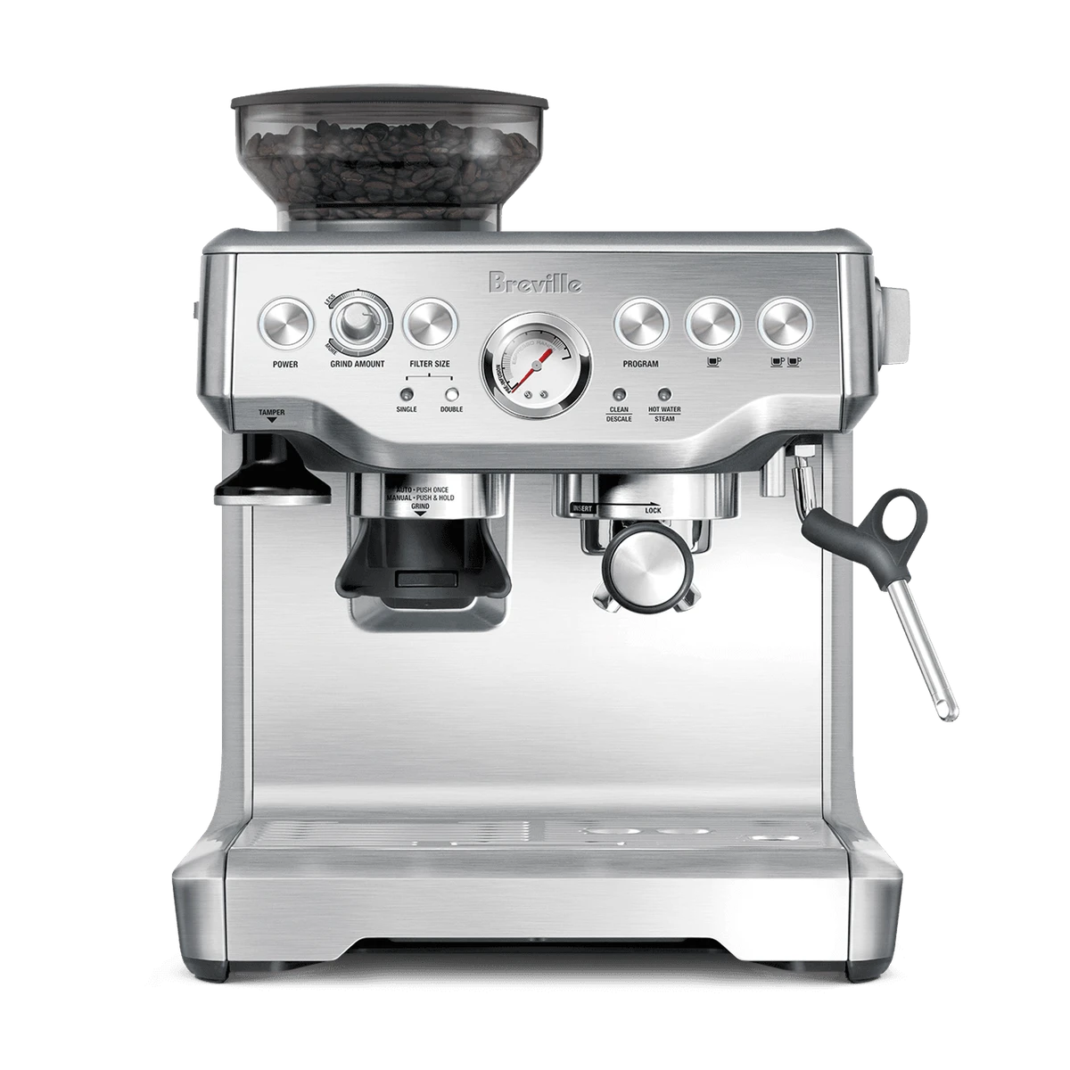 Breville Barista Express espresso machine, brushed stainless steel