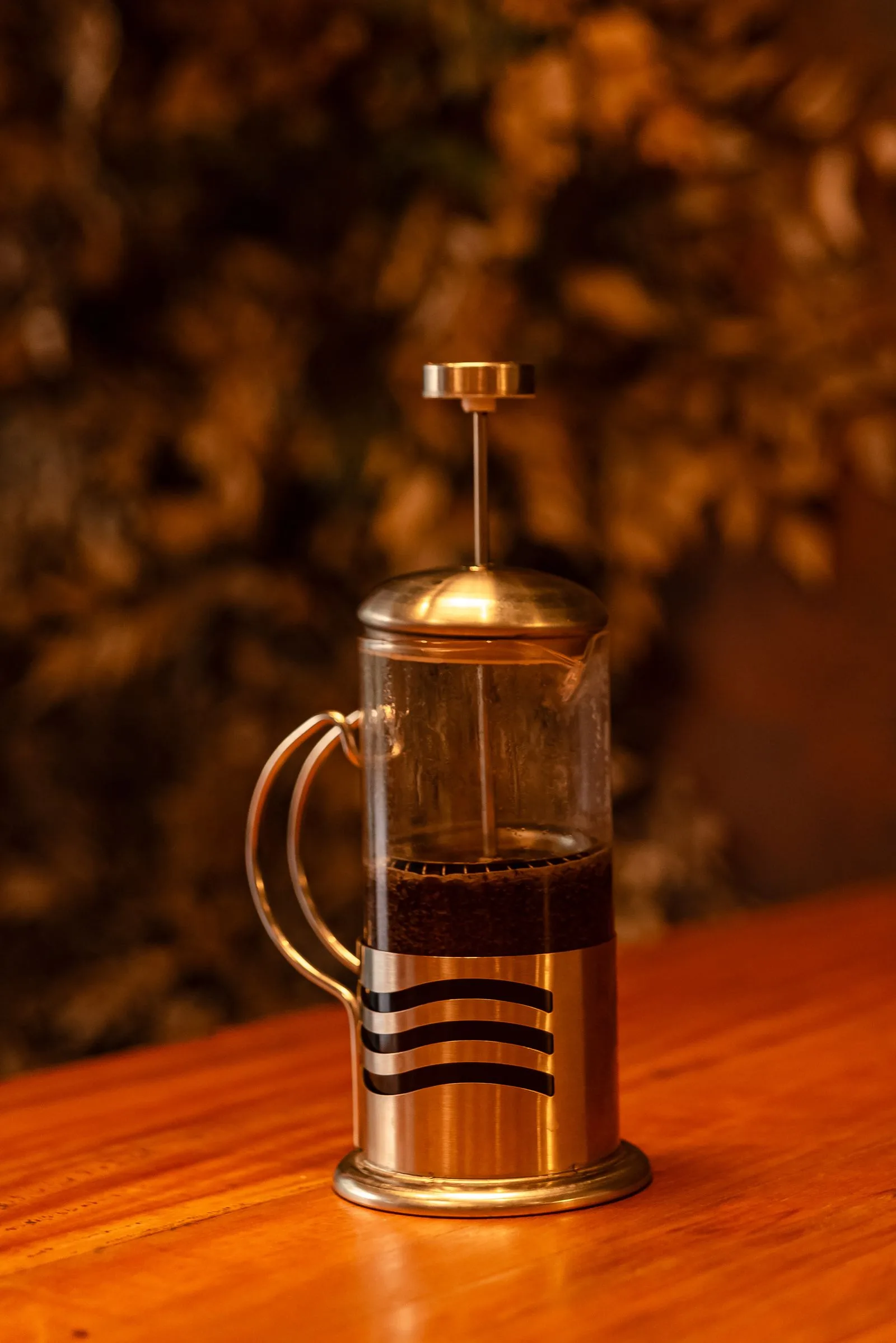 Cold brew coffee steeping in a glass jar at room temperature