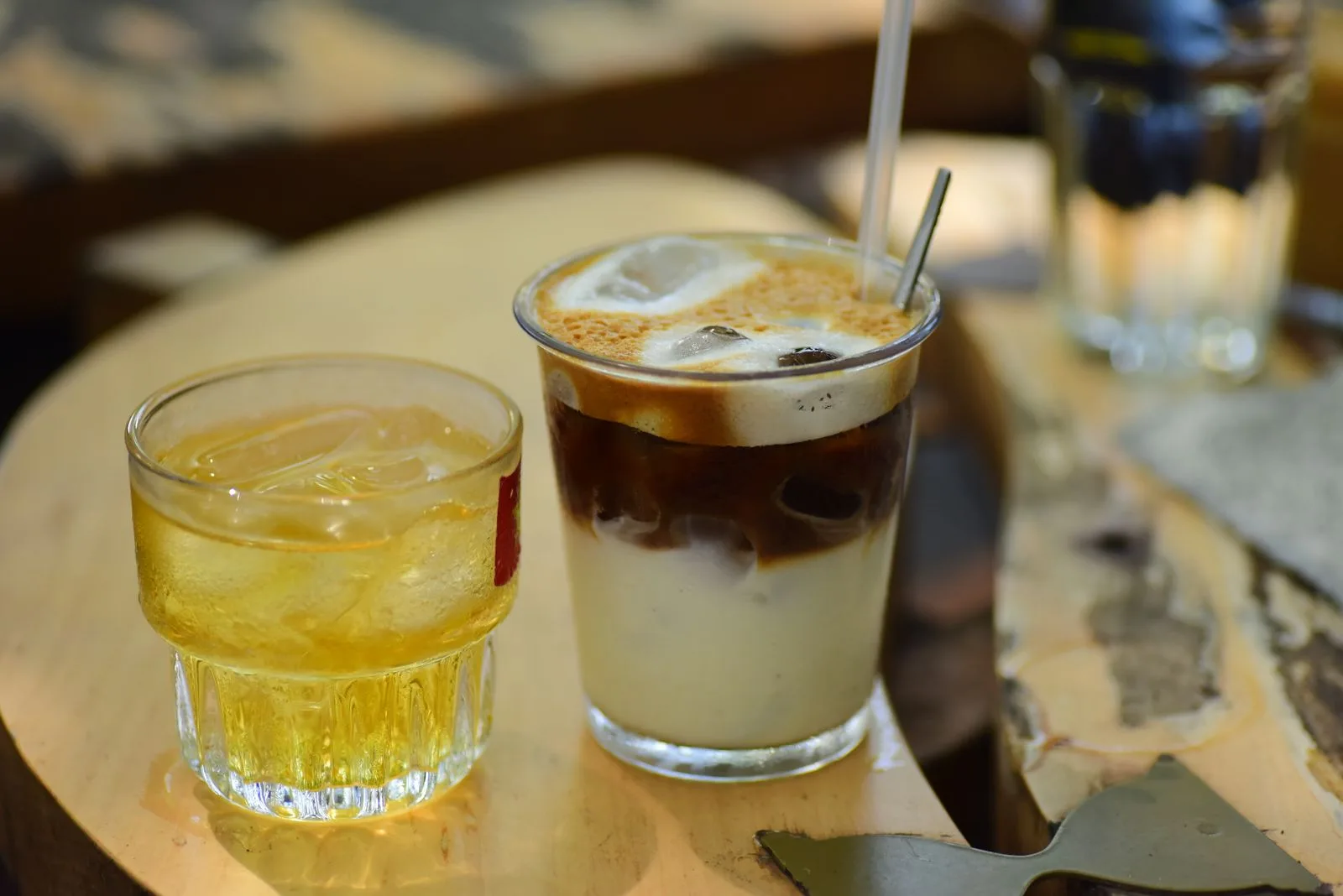 Vietnamese iced coffee with sweetened condensed milk in traditional style